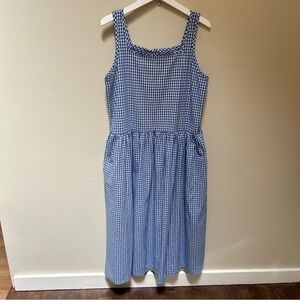 Hanna Andersson Blue Gingham Midi Dress